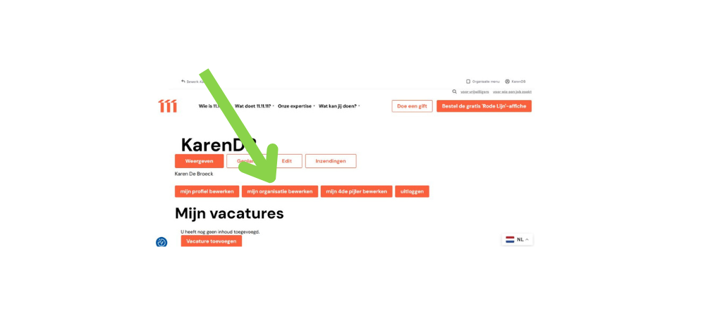 Handleiding organisatiepagina 4de Pijler