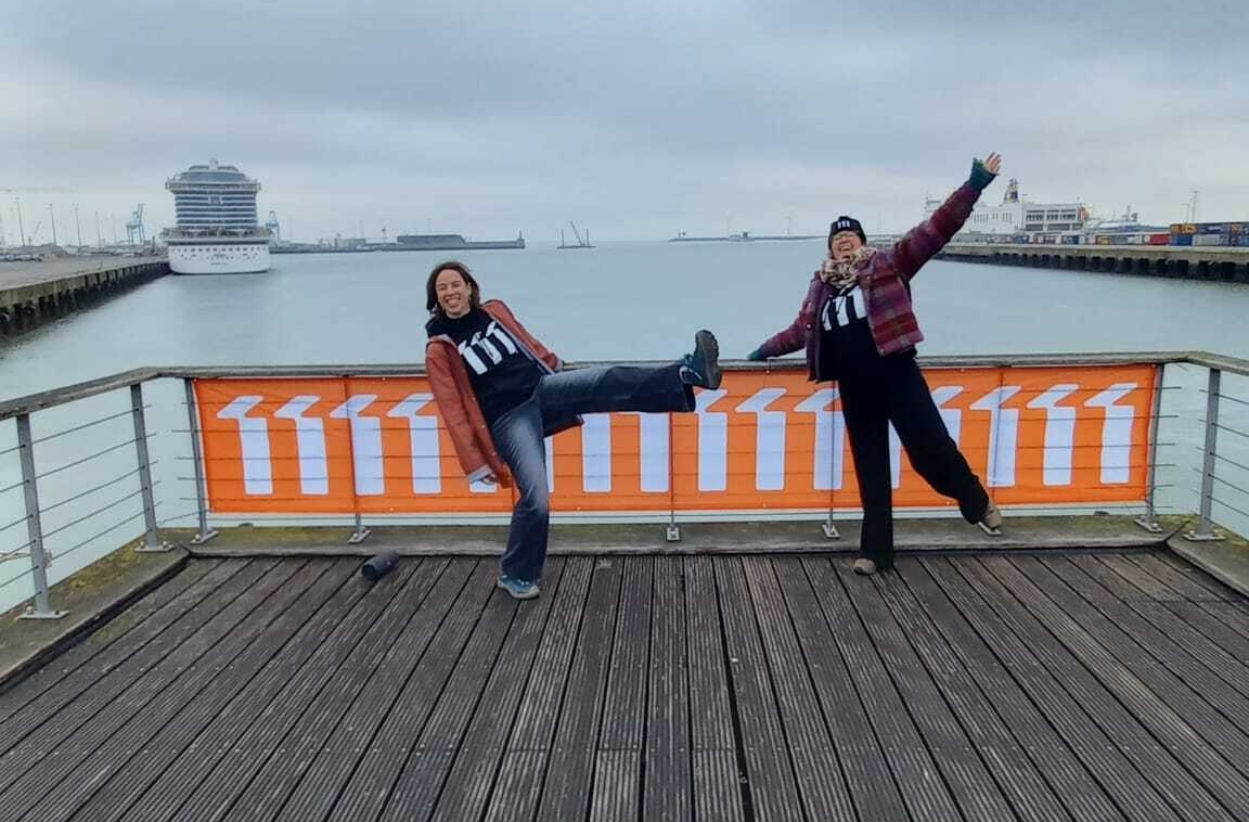 Viewpoint tijdens de wandeling in Zeebrugge