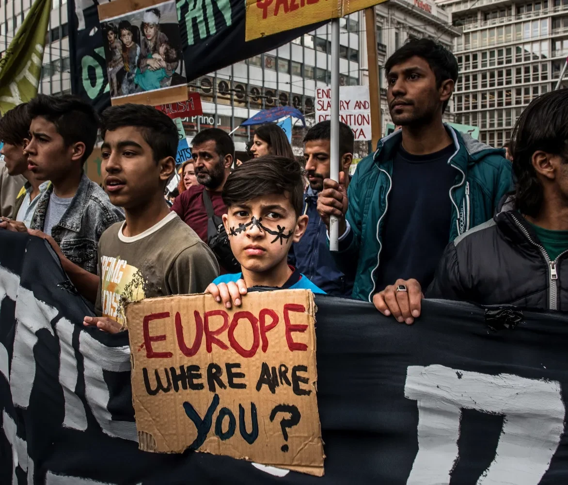 Manifestatie in Athene met oproep aan de EU