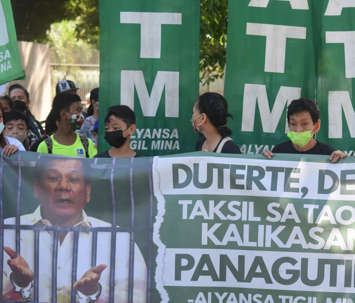 Protest tegen de regering Duterte