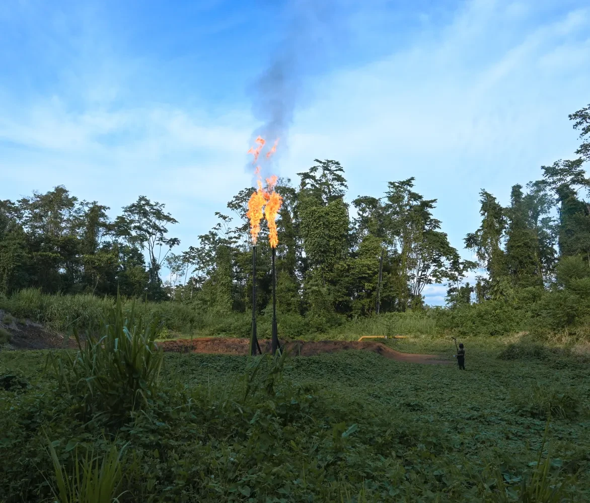 Gasfakkels van de dood Ecuador