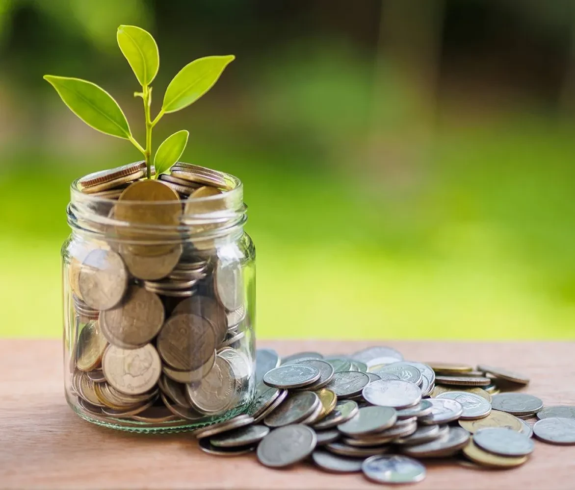 Financiering geld in pot