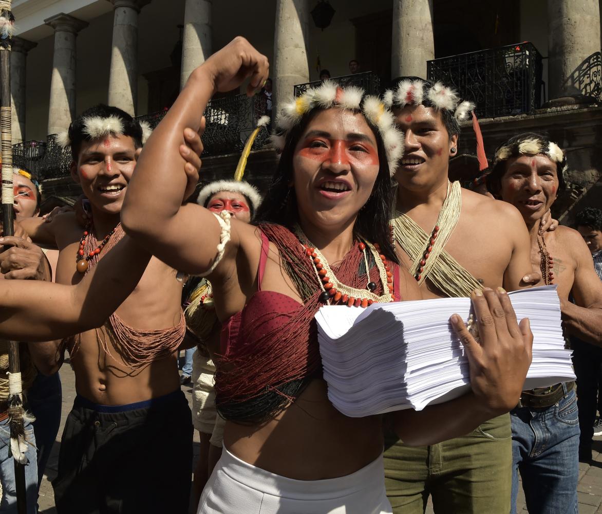 Activisten vieren dat olie in de grond blijft in Yasuni