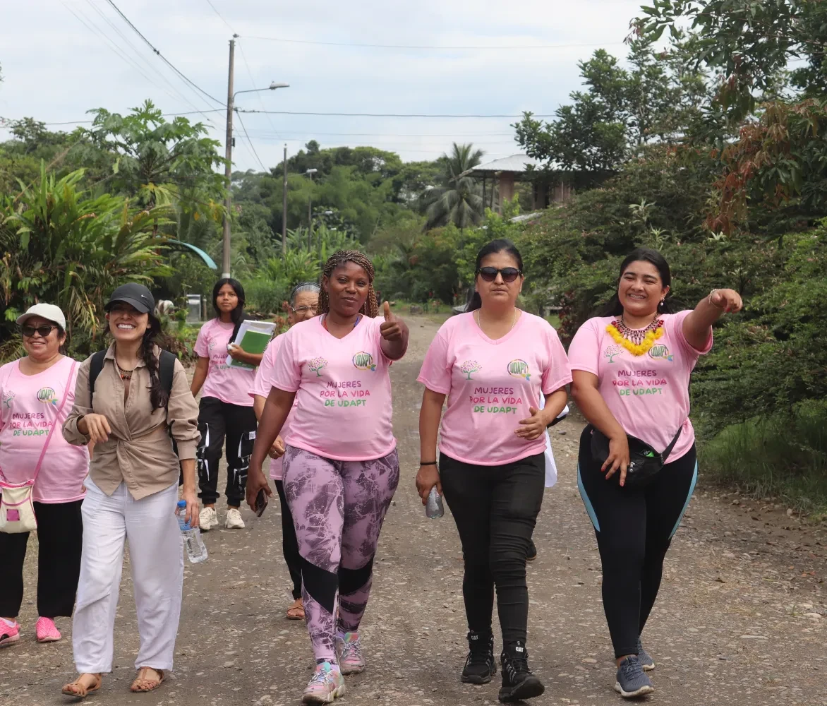 Groepsfoto Mujeres por la vida in Ecuador