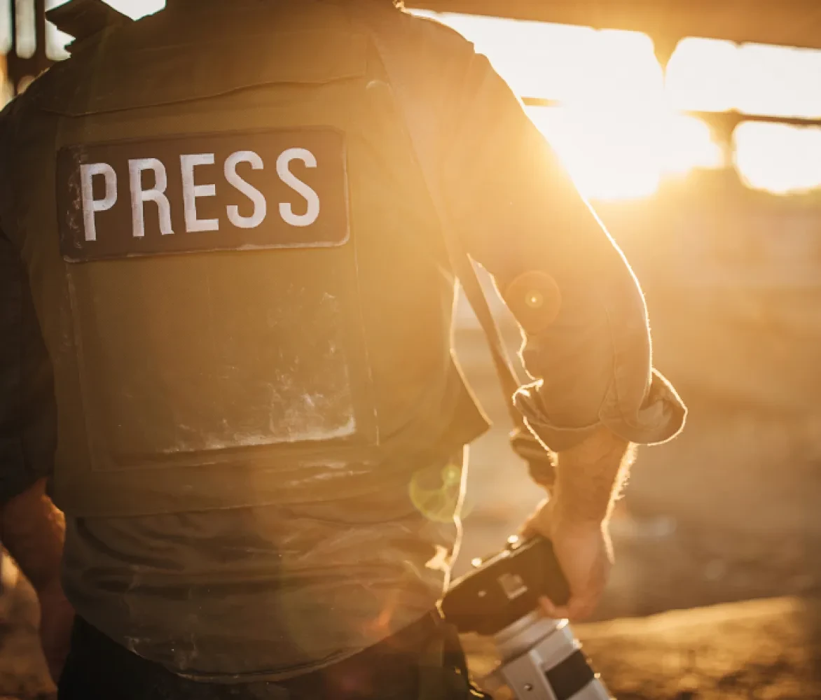 Foto press met camera