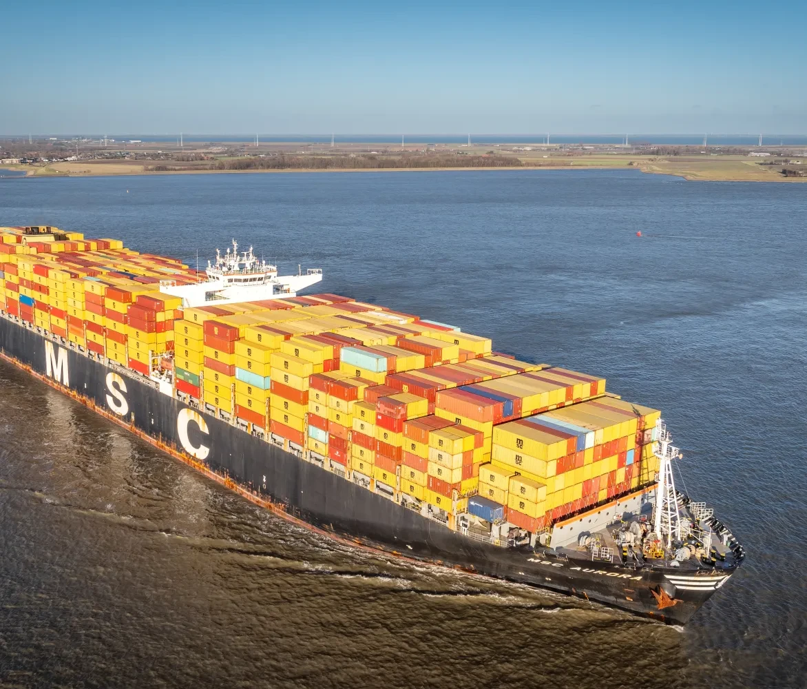 MSC schip in de Haven van Antwerpen