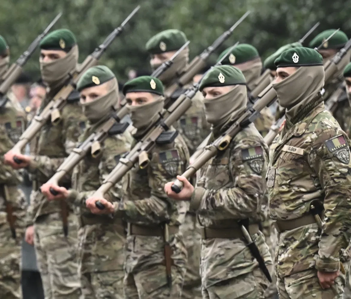 Belgische soldaten in Evere