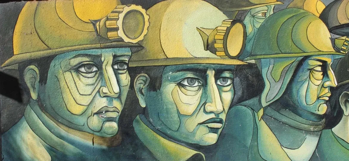 Mural painting on the walls of a former tin smelter in Oruro (Bolivia) © Silke Ronsse / CATAPA