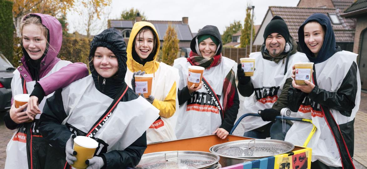 Soepverkoop in Lauwe, campagne 2019 (Foto: Damon Debacker)