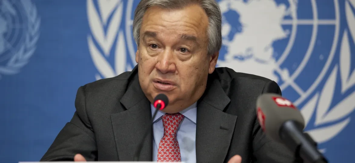 Antonio Guterres, Secretaris-Generaal van de VN.  © Eric Bridiers
