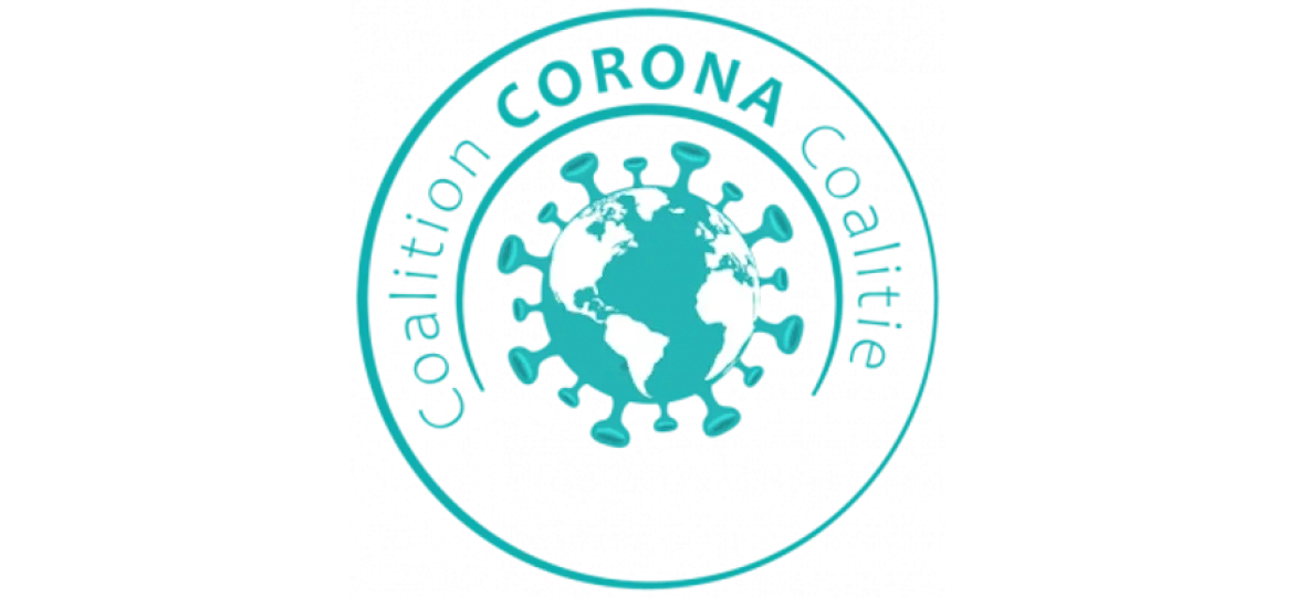 Logo van de Corona Coalitoe, een brede samenwerking binnen het Belgisch middenveld