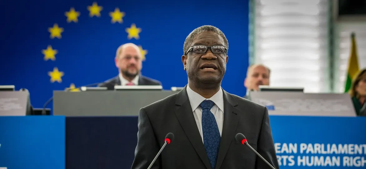Denis Mukwege kreeg in 2014 de Sacharovprijs van het Europees Parlement