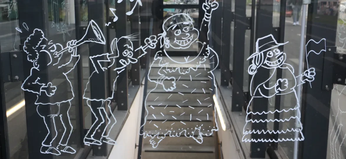 Raamtekening Jeanne Devos Leuven