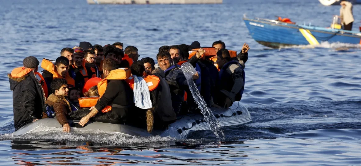 Vluchtelingen op zee