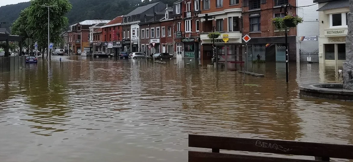 Ourthe-vallei - Overstroming in België op 16 juli 2021