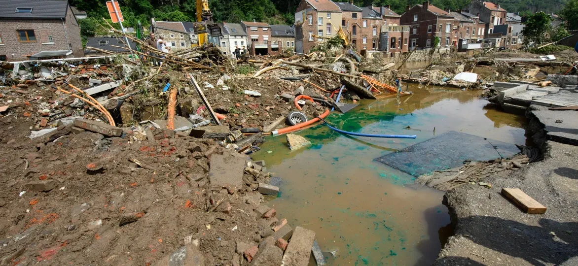 Overstromingen in Pepinster.