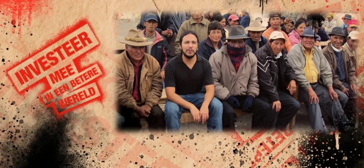 Pablo tijdens een bijeenkomst van CDES (Centrum voor Economische en Sociale Rechten) in Ecuador