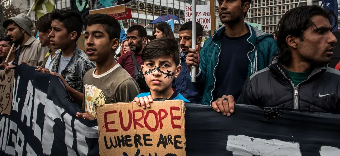 Manifestatie in Athene met oproep aan de EU