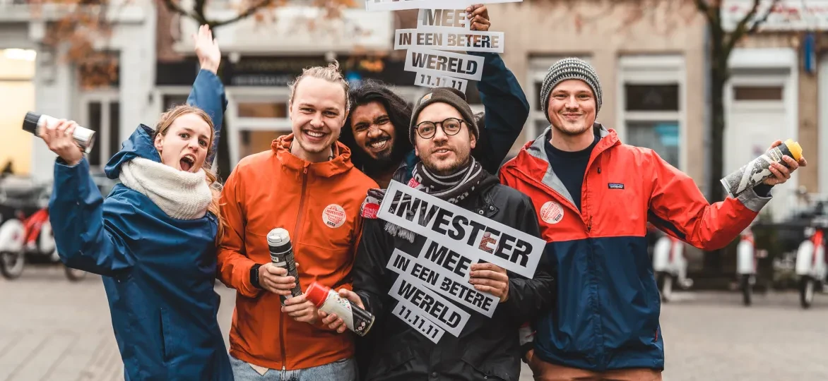 Actievoerders van 11.11.11 investeren hun tijd voor een betere wereld