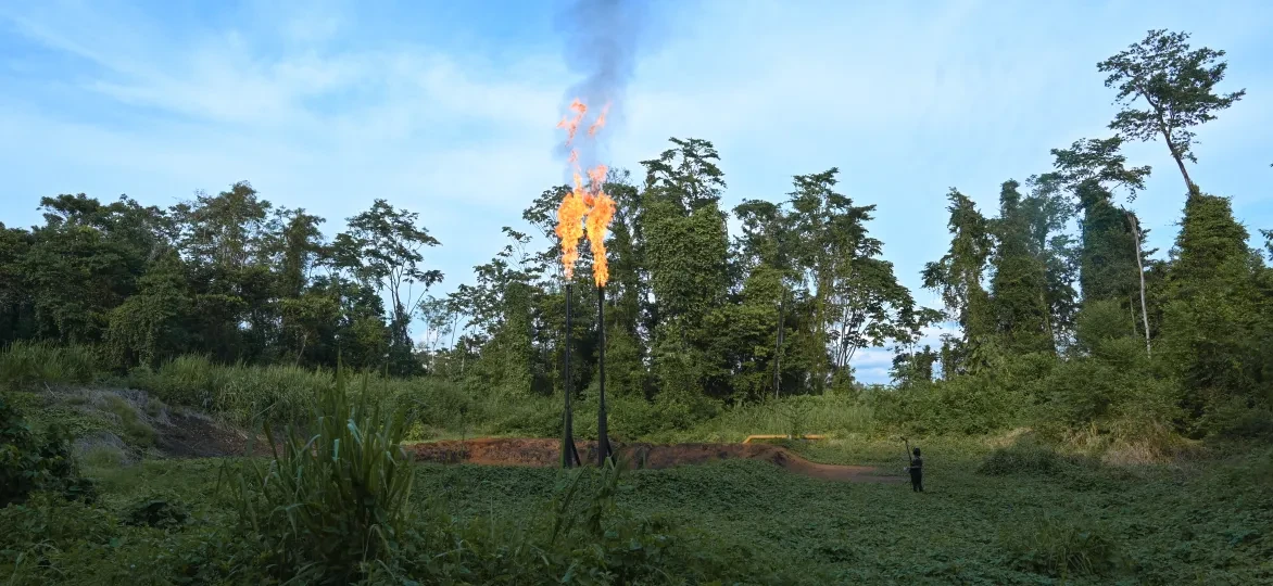 Gasfakkels van de dood Ecuador