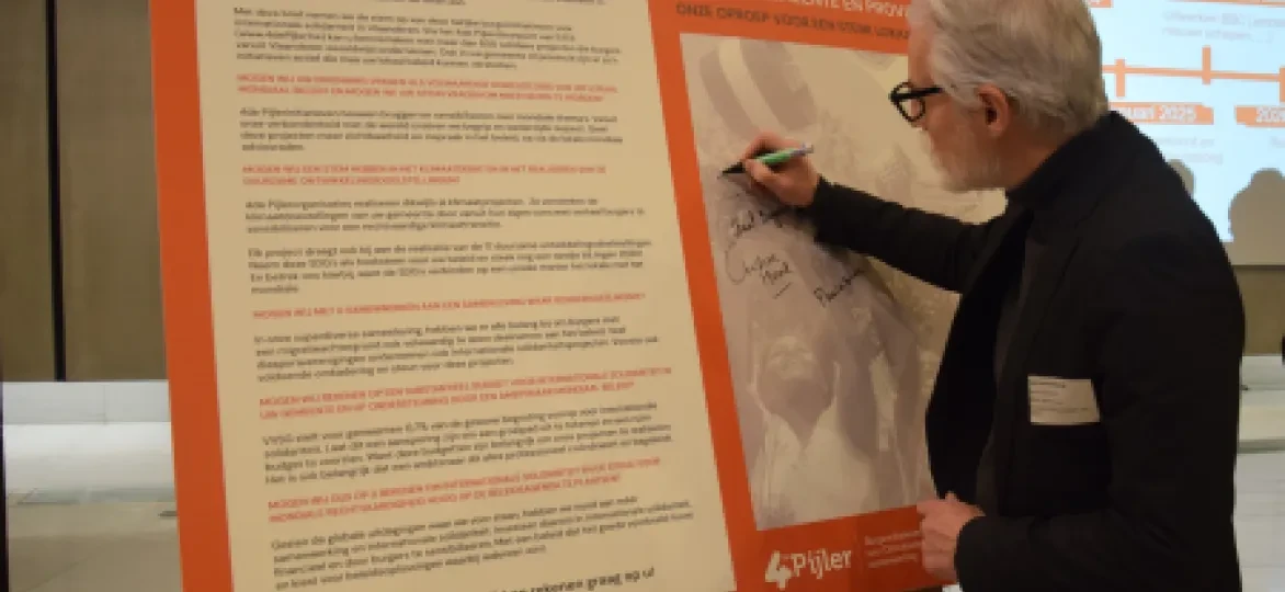 Eyes For The World ondertekening Brief Beleidsmakers- Dag 4de Pijler 2024