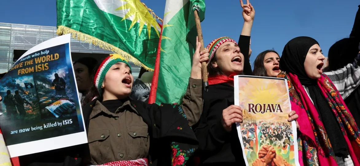Koerdisch protest in Syrië