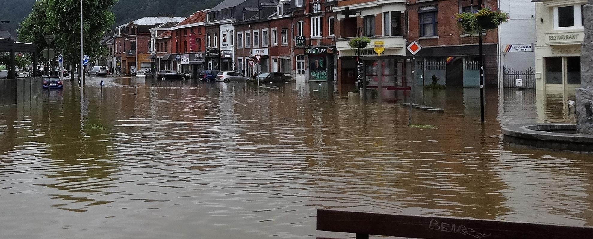 Ourthe-vallei - Overstroming in België op 16 juli 2021