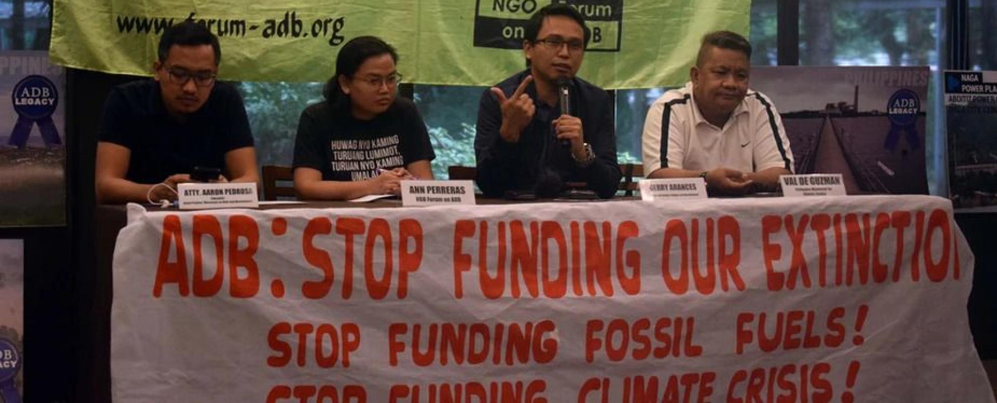 Meeting van het NGO-forum on ADB - Stop met het financieren van fossiele brandstoffen