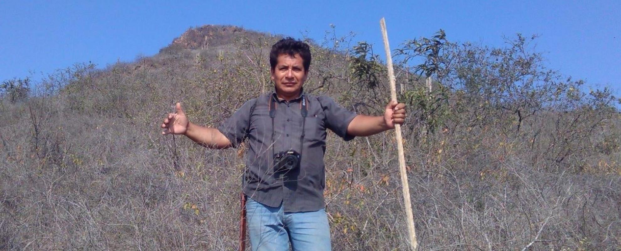 Edivar Juan Carrasco Vasquez in het Chaparrí reservaat