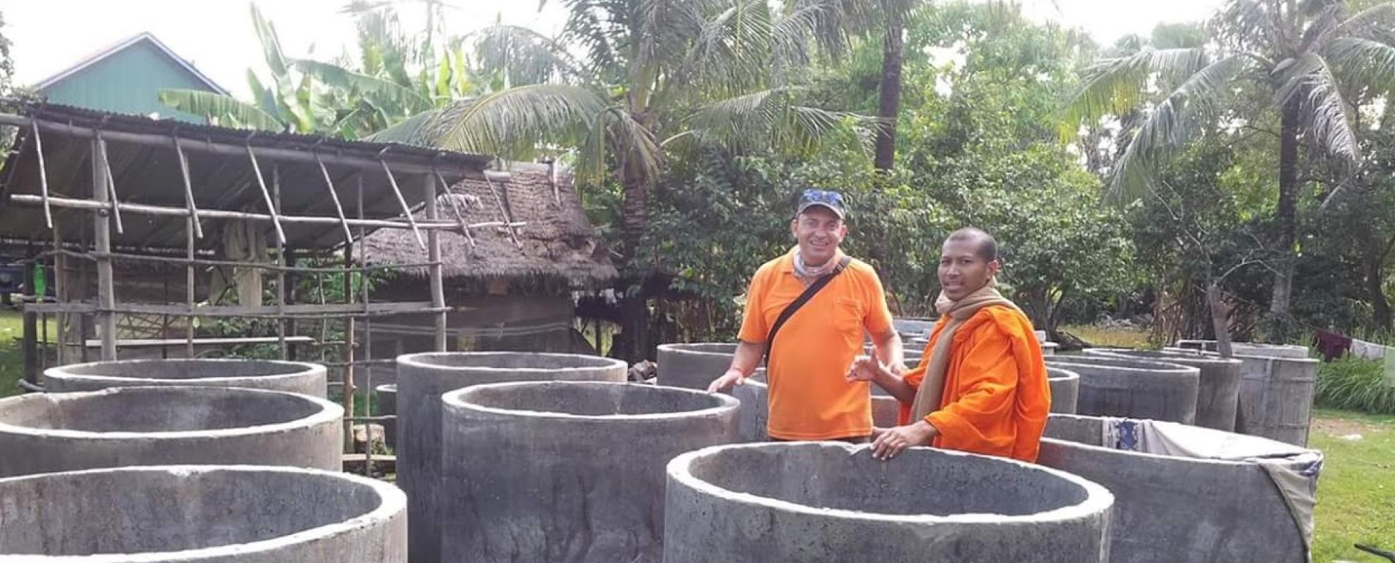 Waterputten bouwen in Cambodja