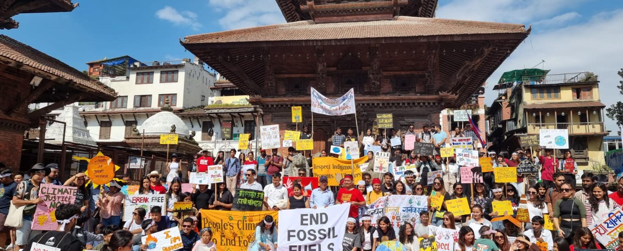 Klimaatprotest Nepal