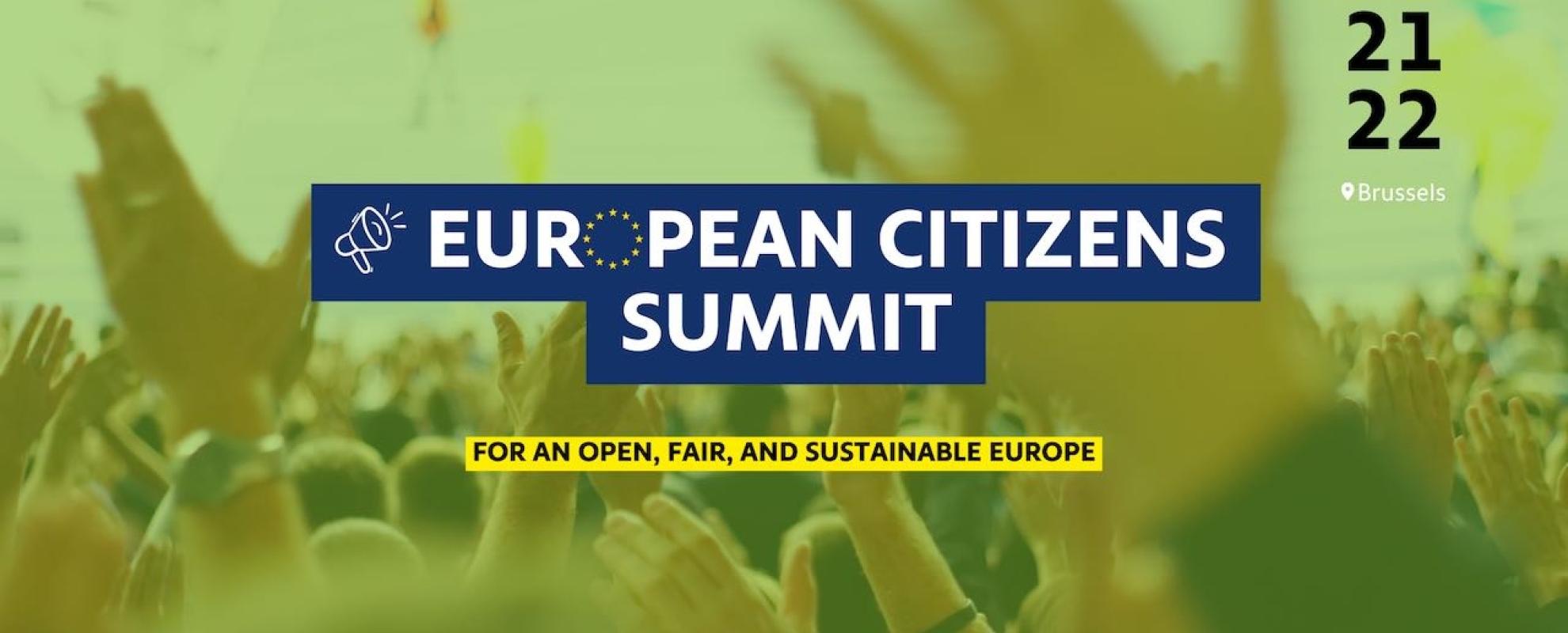 European Citizens Summit for an open, fair and sustainable Europe (banner)