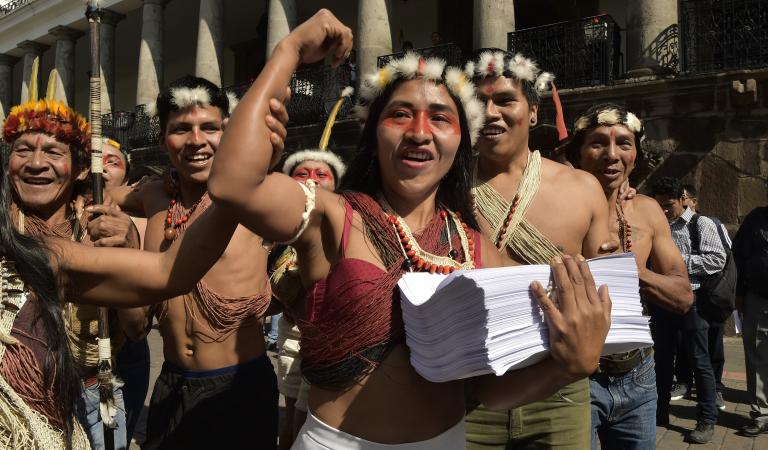 Activisten vieren dat olie in de grond blijft in Yasuni