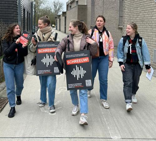 Activistenteam na de actie tegen racisme