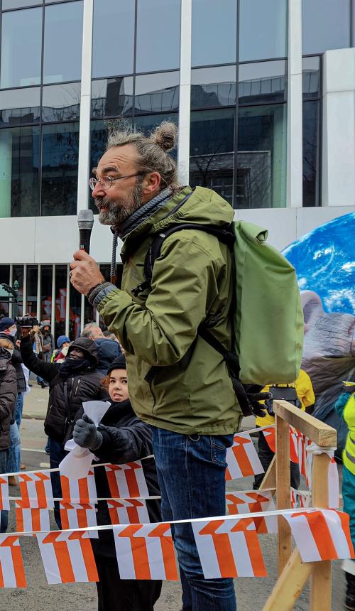 11.11.11 op de klimaatmars in Brussel, met spreker