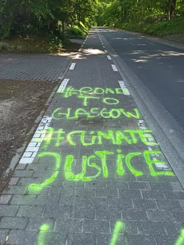 graffiti actie jongerencollectief The Road to Glasgow