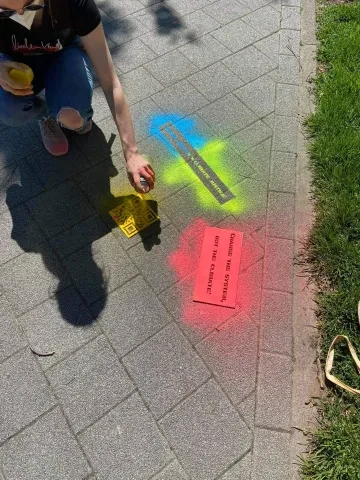 graffiti actie jongerencollectief The Road to Glasgow