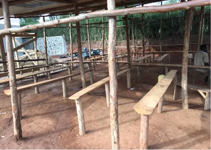 Adullam Model Primary School Mbarara - Eetzaal VOOR 4de Pijler Cunina