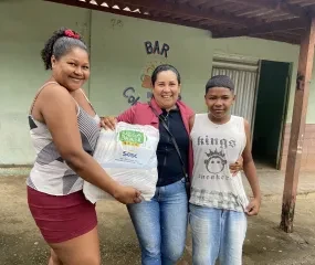 verdeling voedselpakketten