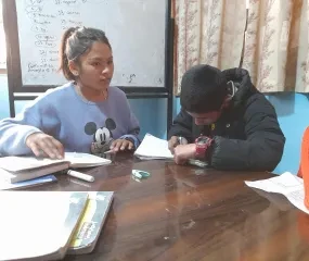 Onze taakklas, opgericht en onder toezicht van een lokale medewerker. Opgestart na corona.