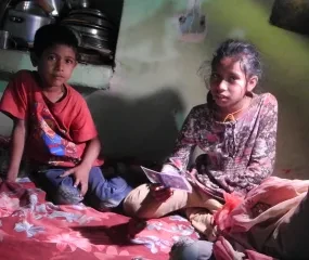 Kazel en Amarzit in hun kamer