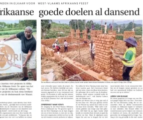 Artikel Krant van West-Vlaanderen bouw extra klassen Goma