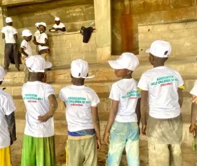 In het nieuwe gebouw 