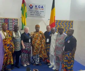 Reception of our partners at the KGA office in Lomé in the presence of traditional leaders.