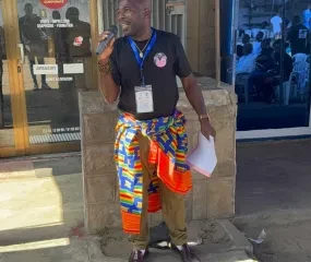 Reception of our partners at the KGA office in Lomé in the presence of traditional leaders.