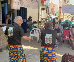 Reception of our partners at the KGA office in Lomé in the presence of traditional leaders.