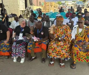 Reception of our partners at the KGA office in Lomé in the presence of traditional leaders.