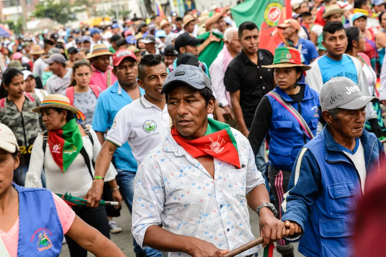 Manifestatie van vakbonden en studenten in Cali