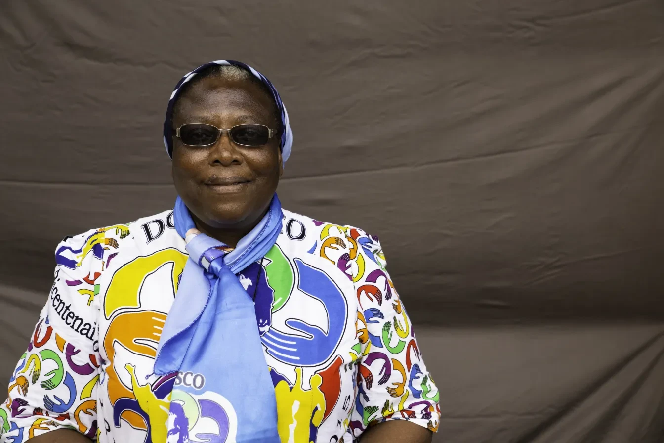 Soeur Petronille Ngama, zuster van Don Bosco, is directrice van de Don Bosco gemeenschap in Mbuji-Mayi.