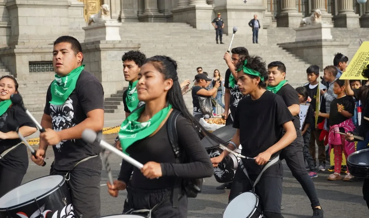 Protest voor meer vrouwenrechten in Peru